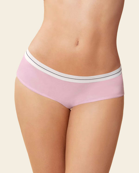 5-Pack Cotton Blend Hipster Panties#color_s14-teal-green-mauve-pink-ivory