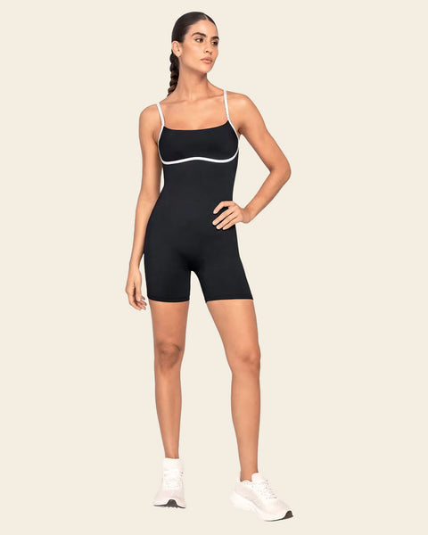 Shaping Bodycon Color Block Jumpsuit#color_700-black