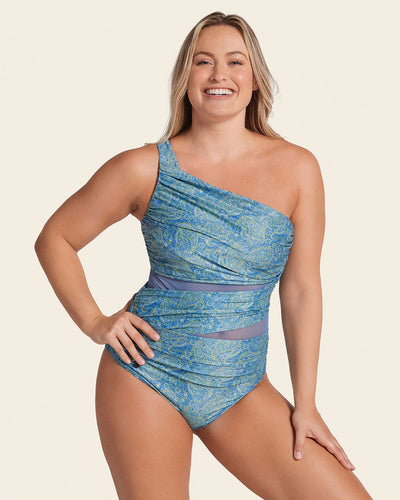 Women Monokini Swimming Costume Tummy Control Blouson Tankini Full Body  Shapewear Swimwear One-Piece Halter Neck Swimsuit 