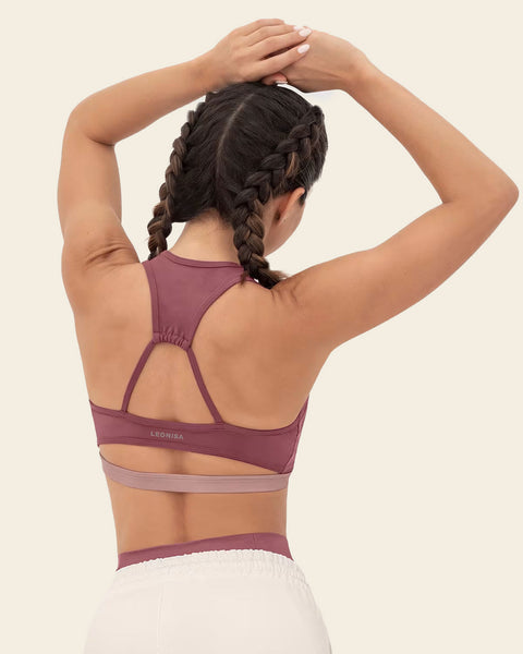 Sports Bra with Cutout Back | Leonisa Active by Silvy Araujo#color_194-rouge