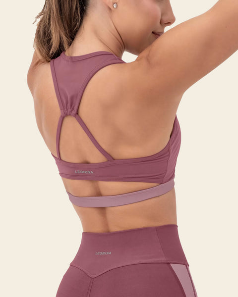 Sports Bra with Cutout Back | Leonisa Active by Silvy Araujo#color_194-rouge