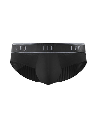 LEO Padded Bum Enhancer Long Boxer Briefs - Black
