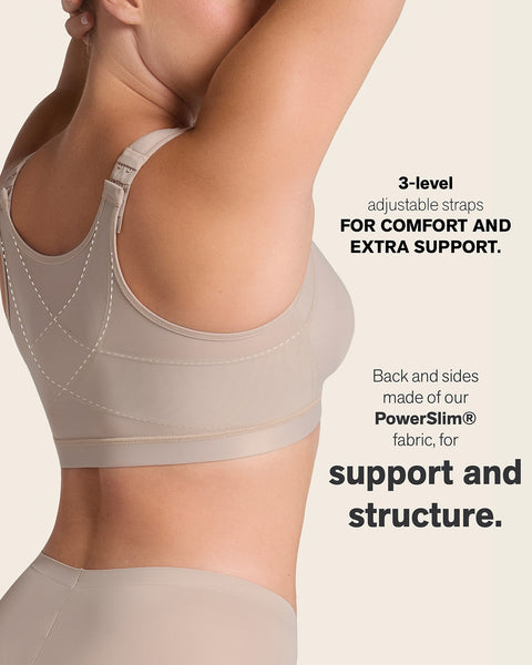 Stage 1 post-surgical wireless bra with front closure#color_802-nude