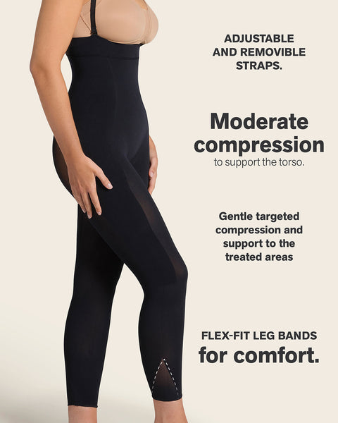 Stage 2 post-surgical ankle length bodysuit#color_700-black