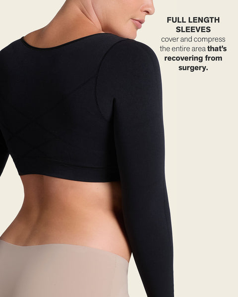 post-surgical long sleeve arm shaper#color_700-black