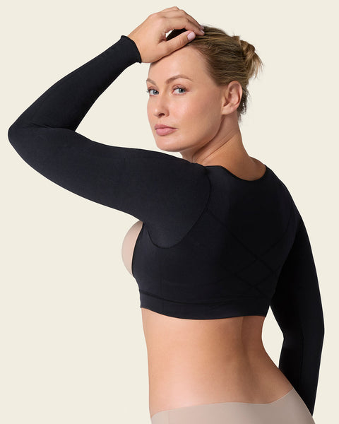 post-surgical long sleeve arm shaper#color_700-black