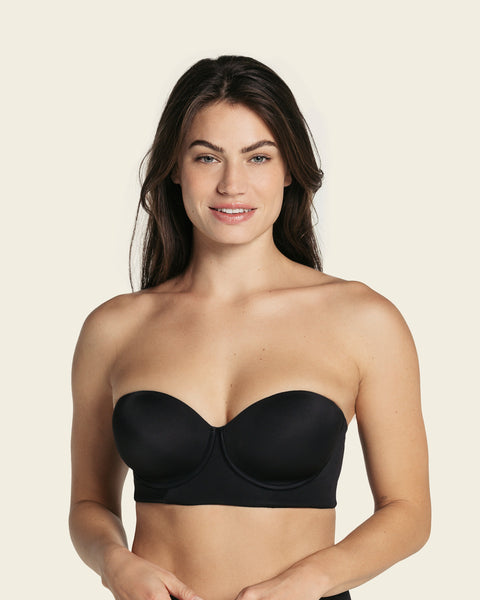 Leonisa Petite Push up Bra for Women - Anti Slip Grip Along Bust Strapless  : : Clothing, Shoes & Accessories