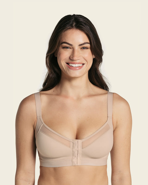 LELEBEAR Sursell Posture Correction Front-Close Bra, Posture Corrector Bra,  Front Closure Posture Corrector Full Coverage Bra, Beige, Small :  : Clothing, Shoes & Accessories