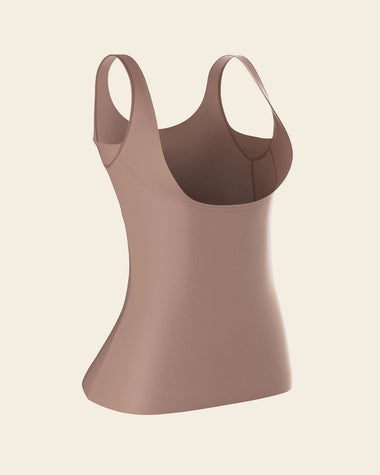 Women Built in Bra Camisole Vest Underwear Tummy Control Tank Top