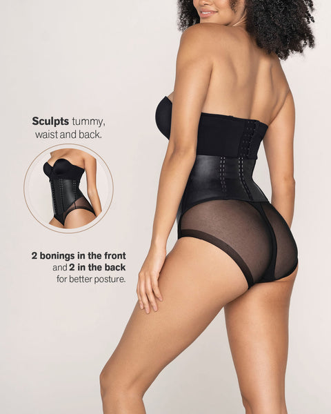 Leonisa Corset Waist Trainer Shaper for Women - Cincher Extra Firm Tummy  Control Lumbar Support Brown : Buy Online at Best Price in KSA - Souq is  now : Fashion