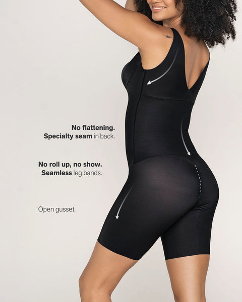 Model No.1625 Body shaper with sleeves, half Leg and derriere – The Perfect  Body