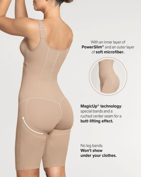 Full body shaper with built-in bra for maximum buttocks lift