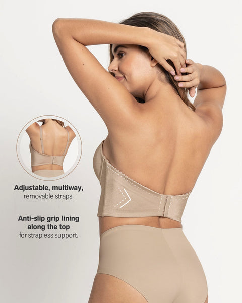 Buy Nude Clear Back Smoothing Strapless Bra from Next Australia